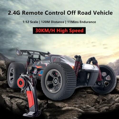 4WD High Speed Racing Off Road Vehicle 30KM/H Anti-Collision Solid Suspension Shock Absorber 120M Remote Control Metal Car Toy