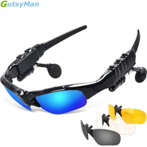 Bluetooth Sunglasses Headset Outdoor Glasses Earbuds Music with Mic Stereo Wireless earphone for iPhone Samsung xiaomi mi 4 5