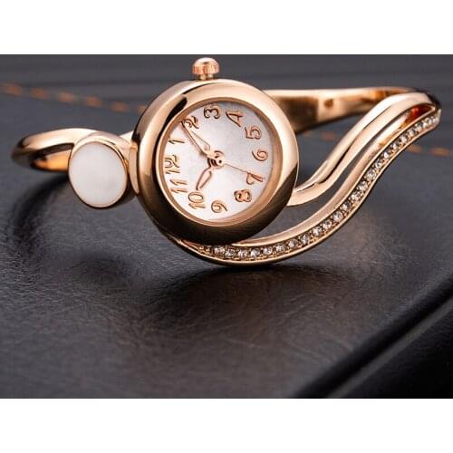 Womens Bracelet Watches 2021 New Design Luxury Rose Gold Ladies Girls Watch Stainless Steel Analog Quartz Clock Diamond Watch