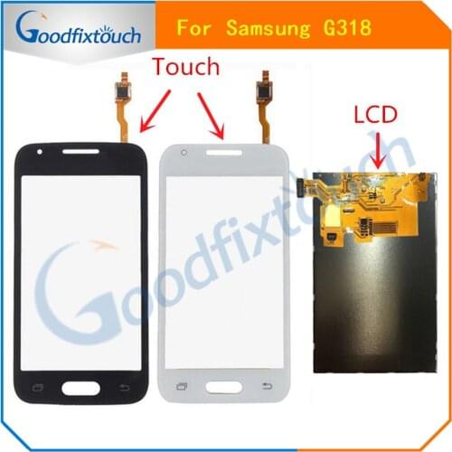 For Samsung Galaxy Trend Lite 2 G318 G318H Duos Black / White Touch Screen Digitizer Panel Glass + LCD Display Monitor