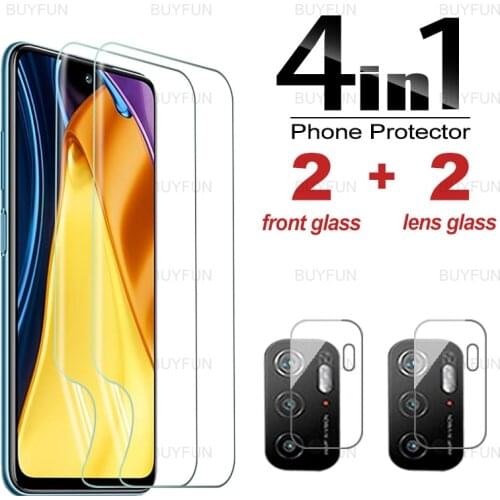 For Xiaomi Poco M3 Pro 5G 6.5'' 4in1 Front HD hydrogel film for poco pocophone m3 pro Anti-fingerprint soft film Lens glass