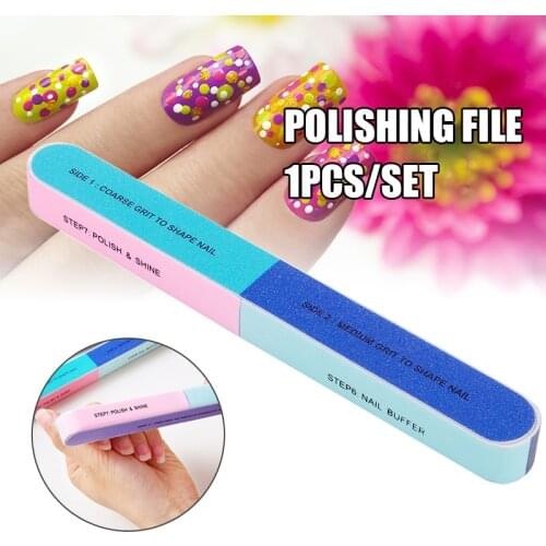 Hot Sale 1PCS Nail File Buffer Manicure Tool 7-faced Sandpaper Nail File Knives Nail Tool Manicure Tool Beauty Salon Home