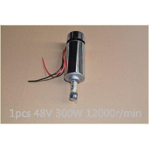 Engraving machine spindle ER11 48V 300W 12000r/min high speed rush air cooled PCB motor 1pcs