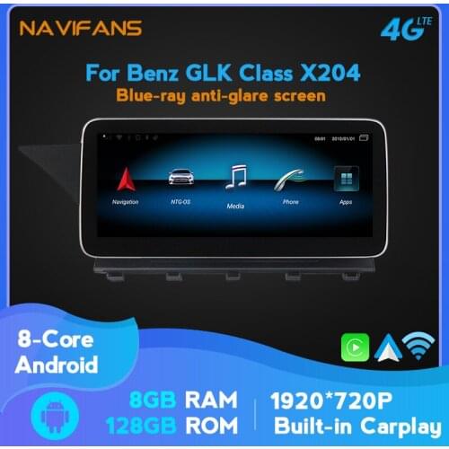 IPS Android 10 8Core 6+128G Car dvd radio audio multimedia Player GPS Navigation For Mercedes Benz GLK Class X204 2008 - 2015