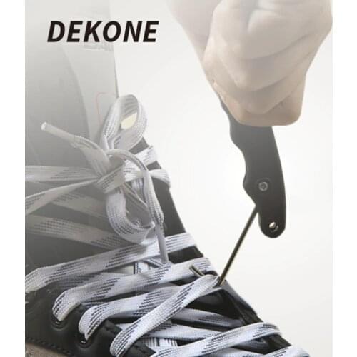 Ice Hockey Skate Lace Tightener 2Pcs Handle Hold PP Folding Ergonomic Design Suit for Figure Roller Hockey Skates Skating Tool