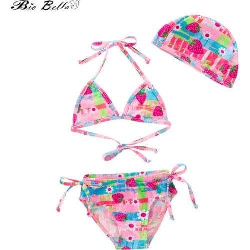 Girls Swimwear For Girl Bikini Swimsuit Lovely Cartoon Cute Kids Girls Swimming Bathing Swimwear Suit Girls Bikinis Set 2-6Years
