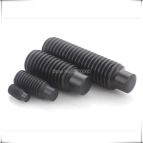 M8 DIN915 Grade12.9 Black Oxide Caron Steel Hexagon Socket Set Screws With Dog Point 100pcs/lot