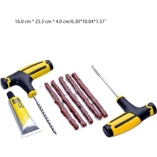Q9QD Tire Repair Kit DIY Flat Tire Repair Tubeless Tyre Gift for Car Motorcycle Home Emergency 5 Rubber Strips
