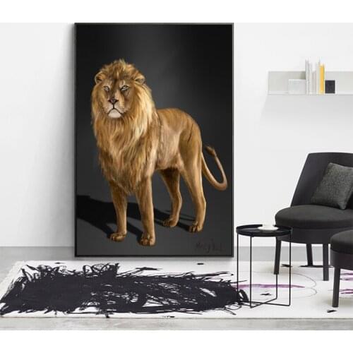 Forest Animal Ferocious Lion Wall Art Canvas Painting Nordic Posters and Prints Wall Pictures for Living Kids Bedroom Decoration