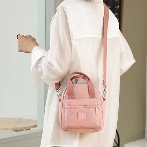 Fashion Trend Women Single Shoulder Bag Anti Splash Nylon Messenger Bag Casual Mobile Phone Wallet Purse Shoulder Bag