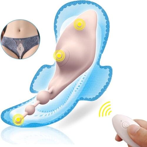 Wearable Vibrator for Women Clitoral Stimulator Panty Vibrators Anal Plug Remote Control Invisible Vibrating Toys for Adults 18