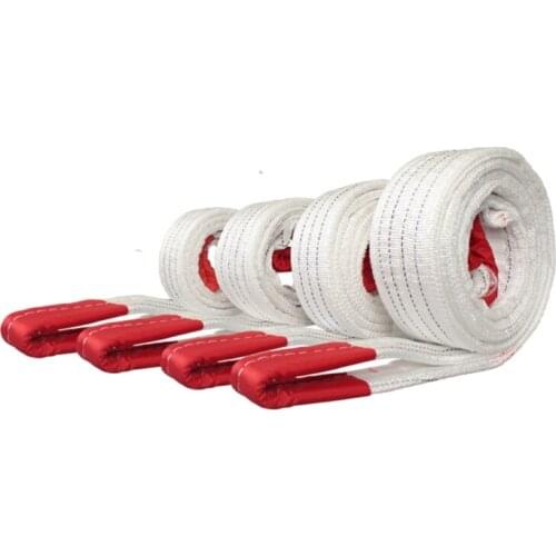 Polypropylene 1m/2m/3m Red+White Lifting Straps Lifting Slings Crane Slings Industrial Flat Slings Tow Strap