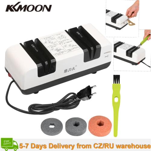 Professional Electric Knife Sharpener Multifunctional Automatic Cut Sharpeners with 15-Degree Bevel Crude and Fine Grooves