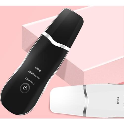 Professional Ultrasonic Facial Skin Scrubber Ion Deep Face Cleaning Machine Rechargeable Face Scrubber Beauty Care Instrument