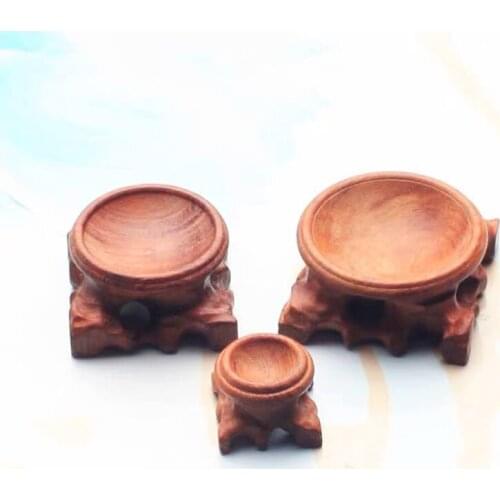 Hand carving subsize wood stand crystal ball base