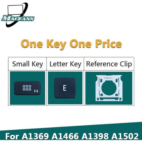 Replacement A1466 Keycap US UK Layout Keycap for Macbook Air A1369 A1398 Key A1502 keycap One Black Key One Butterfly Clip