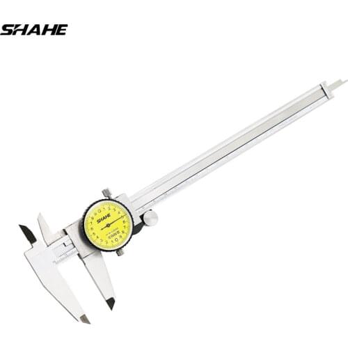 SHAHE Shock-proof Stainless Steel 0-200 mm 0.02 Dial Calipers 200 mm 0.02 mm Vernier Dial Caliper Guage