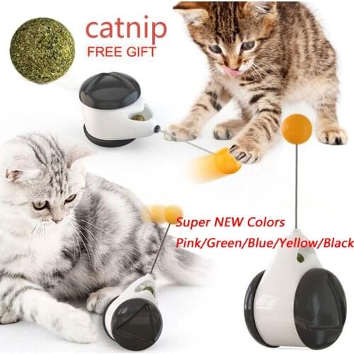 Smart Cat Toy with Wheels Automatic No need recharge pet cat toys interactive Rotating Mode Funny not boring cat playing balls
