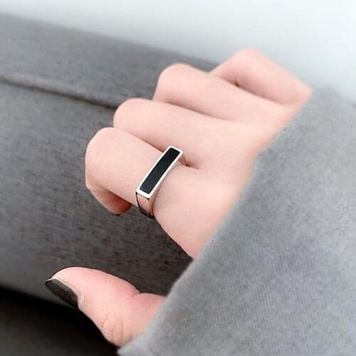 YIZIZAI Vintage Personality Rings For Women Men Jewelry Word Rings Party Punk Hip Hop Stylish for friend Gift