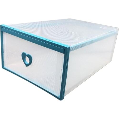 WomenS Drawer Type Transparent Shoe Box Thick Plastic Edging WomenS Heart-Shaped Storage Shoe Box