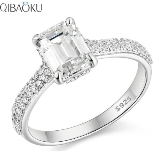 925 Sterling Silver Ring Moissanite Engagement Rings for Women Luxury Jewelry White Gold Moissanite Wedding Ring