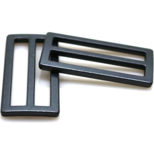 10pcs 48mm Straps Fitting Buckle black Adjust Slider Loop DIY Sewing Accessories