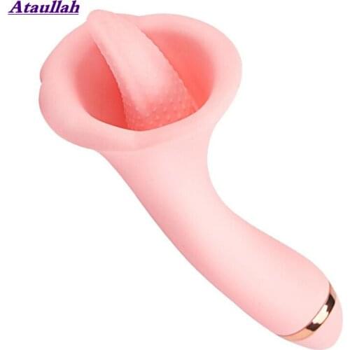 Ataullah 10 Speed Clitoris Stimulation Vibrators for Women Oral Nipple Flower Sex Machine Tongue Licking Female Sex Toys ST060