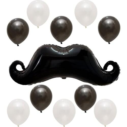11pcs/lot Moustache Foil Helium Balloons Gentleman Balloon for Wedding birthday Party Decoration Bouquet Kids ToyS Globos