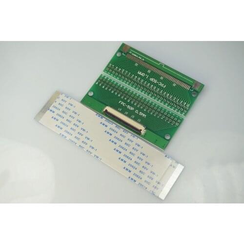 2 Sets FFC FPC Cable 50 Pin 0.5mm Pitch to 2.54 mm through hole DIP PCB Adapter 60 100 150 200 mm Same Contact Sides