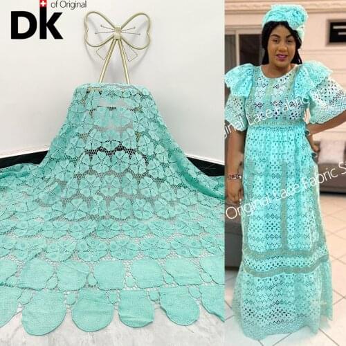 2021 New Design Afrian Lace Fabric Swiss Voile Lace In Switzerland 100% Cotton Swiss Cord Lace Embroidery For Wedding Sewing