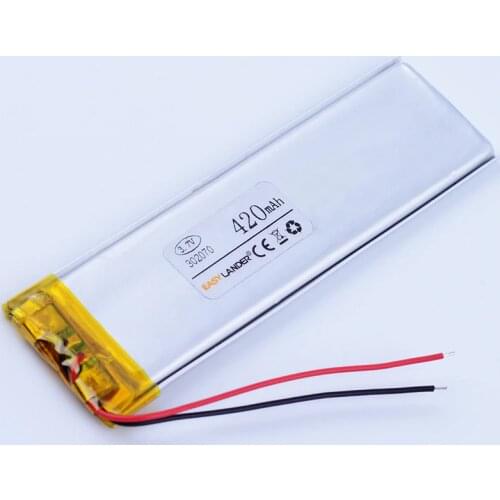 302070 3.7V 420mAh Rechargeable li Polymer Li-ion Battery For mp3 mp4 DVR GPS PDA china clone 4G 4S andorid phone 032070