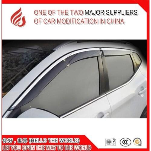 High quality 4 Piece Injection molding trim vent shade rain sun wind deflector window visor for Hacker 2008-2015 2016-2017