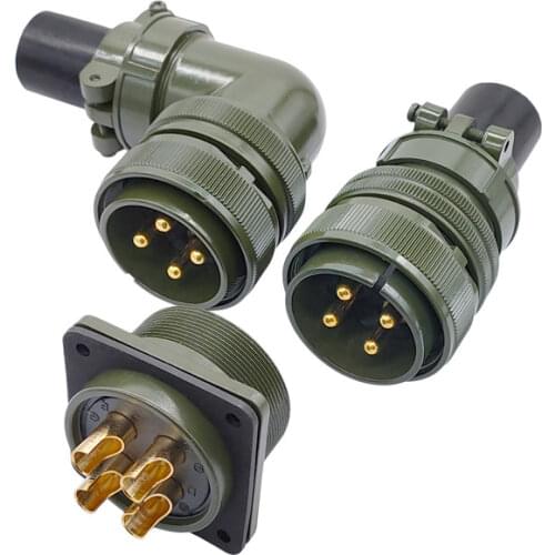 Military standard connector 5015 male female cable plug panel socket Gold-plated copper 32-17