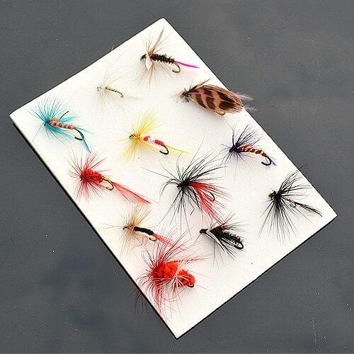 60pcs (12pcs/package, 5packages/Lot) Flies Trout Fishing Lure with Hook
