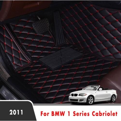 Car Floor Mats For BMW 1 Series Cabriolet 2011 Car Carpets Artificial Leather Custom Styling Auto Interior Accessories Foot Pads