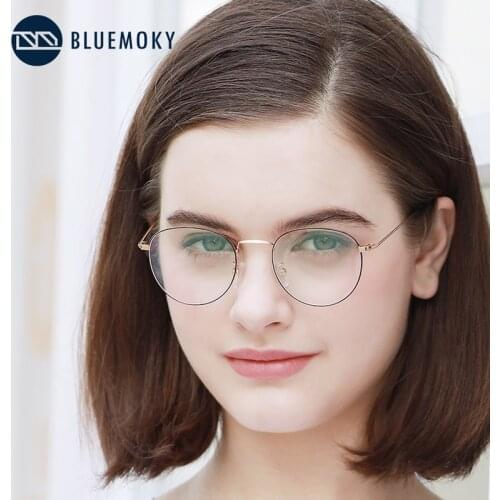 BLLEMOKY Retro Round Anti Blue Light Glasses Women Men Computer Gaming Eyewear Goggle Anti Radiation Optical Spectacle Frame