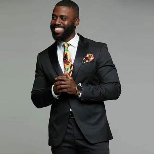 Black Suit Men 2020 Mens Wedding Suits Pants Custom Groom Tuxedo Pattern Classic Costume Homme Slim Fit Terno Masculino 2Piece