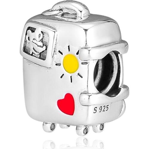 CKK Silver 925 Jewelry Mouse, Star and Sun Charm Beads Fits Original Bracelets & Bangle Sterling Silver Making