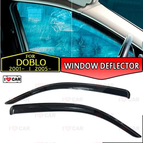 Window deflector for Fiat Doblo 2001- / 2005-car window deflector wind guard vent sun rain visor cover car styling decor