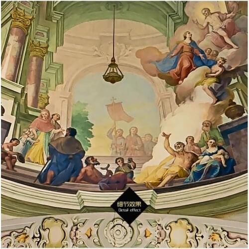 Europe angel ceilings Custom Any Size 3D Wall Mural Wallpaper For Bedroom Walls Modern