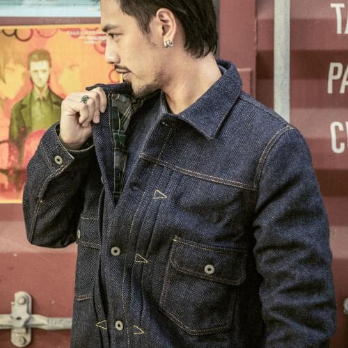 WT-0003 Read Description ! Asian Size Washed Hand-made Mans Vintage Super Heavy Wool Casual Stylish Jacket