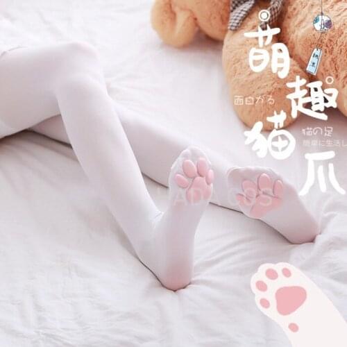 Girls Cat Paw Socks Over Knee Thigh Stockings Female Cute Cosplay New Long ToeBeanies Pawpads Cotton Socks for Girls Women Gift