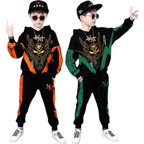 Boys Hoodie Sets Children Clothing Suit Brand Autumn Boys Wear Dragon Printing Tracksuits Kids Sweatshirts Top +Pants 2pcs