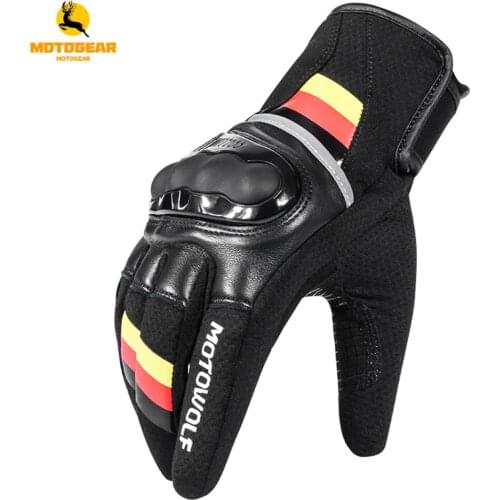 Motorcycle Leather Gloves Protective Moto Riding Enduro Motor Motorbike Glove Biker Male Motocross Tactical Gloves