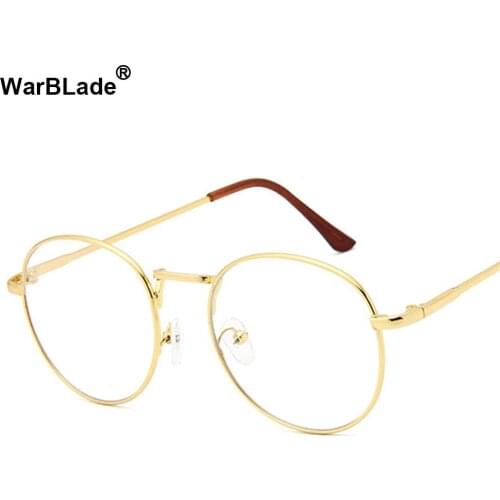 Fashion Round Metal Eyewear Frames Clear lens Optical Myopia Glasses spectacle frames Women Eyeglasses de grau feminino WarBLade