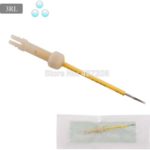 100pcs/pack 3RL Disposable Permanent Makeup Card Needles for Eyebrow Lip Eyeliner Tattoo Machine Cosmetic Free Shipping