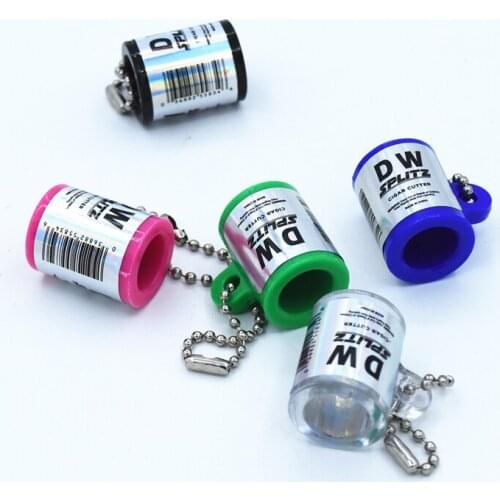 Plastic Pocket Cigar Knife Cutter with Key Ring Chain Portable Tobacco Smoking Pipe Tool Smoke Extinguisher Random Color