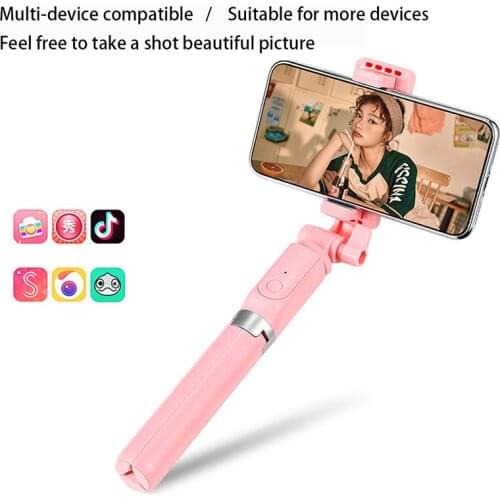 3 in 1 Portable Monopod Wireless Bluetooth Selfie Stick Mini Selfie Tripod with Remote Control For iPhone X Android Xiaomi