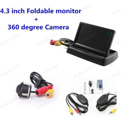 Sale ! 4.3 inch Foldable TFT LCD Car Reverse Rear View Monitor 22.5cm Night Vision 360 degree Camera