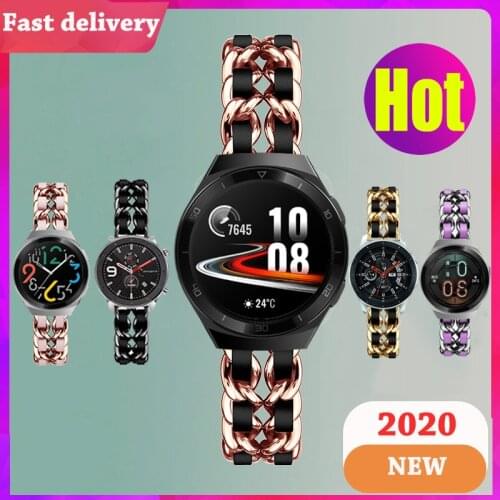 22mm Leather Strap For Samsung Galaxy Watch 3 45mm Bracelet for galaxy watch 46mm s3 band Huawei Watch gt2e gt2 46mm gtr 47MM